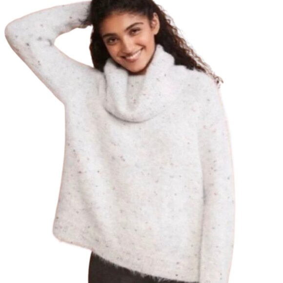 Women's Plus XXL Lou & Grey Loft Speckled Confetti Cowl Neck Soft Sweater - Picture 1 of 8